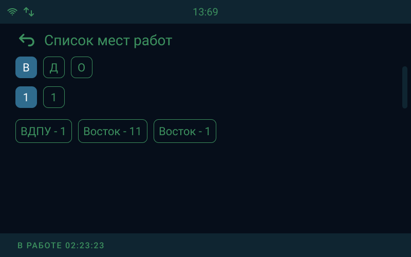 Финальный выбор места работ